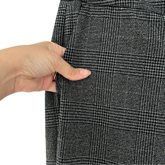 JOIE Straight Leg Plaid Gray Trousers Pants Sz 4 - Picture 4 of 6
